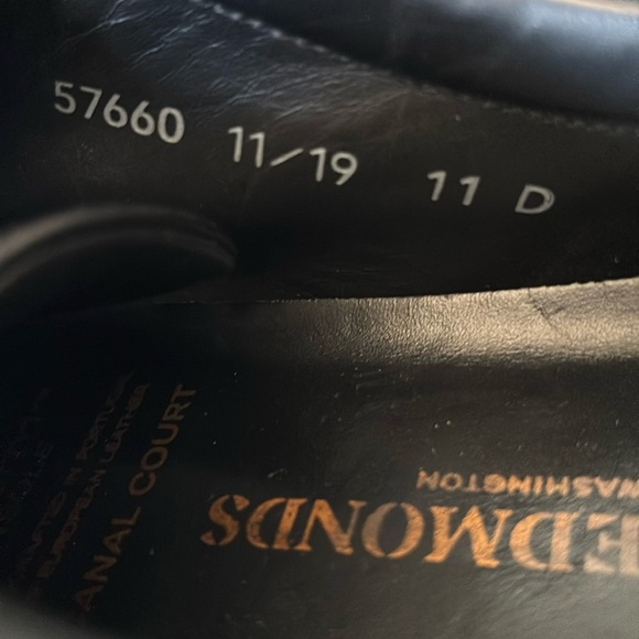 Allen Edmonds Canal Court Black Leather Low Top Sneakers 11 D (Medium) - Picture 9 of 12